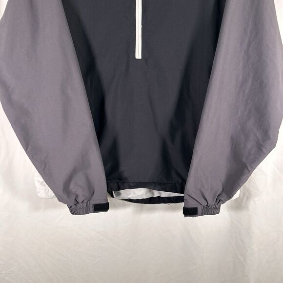 FootJoy Windbreaker Women's Large Black Grey Zip Pockets 1/2 Zip Long Sleeve - Picture 3 of 9